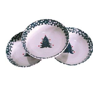 Christmas Bowls, Soup Salad Bowl, Folk Craft Winter Wonderland Bowls by Tienshan